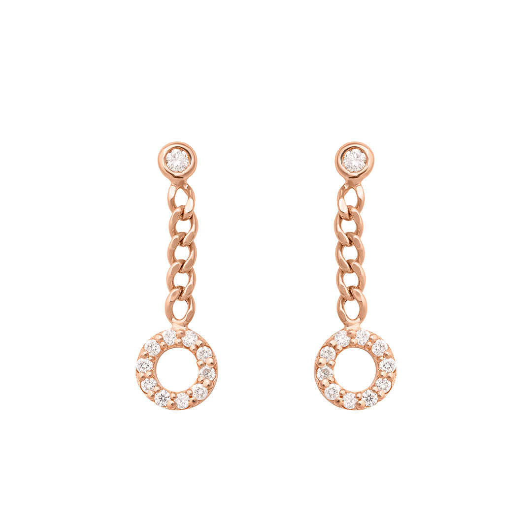 Circle Dot Chain Reaction Earrings