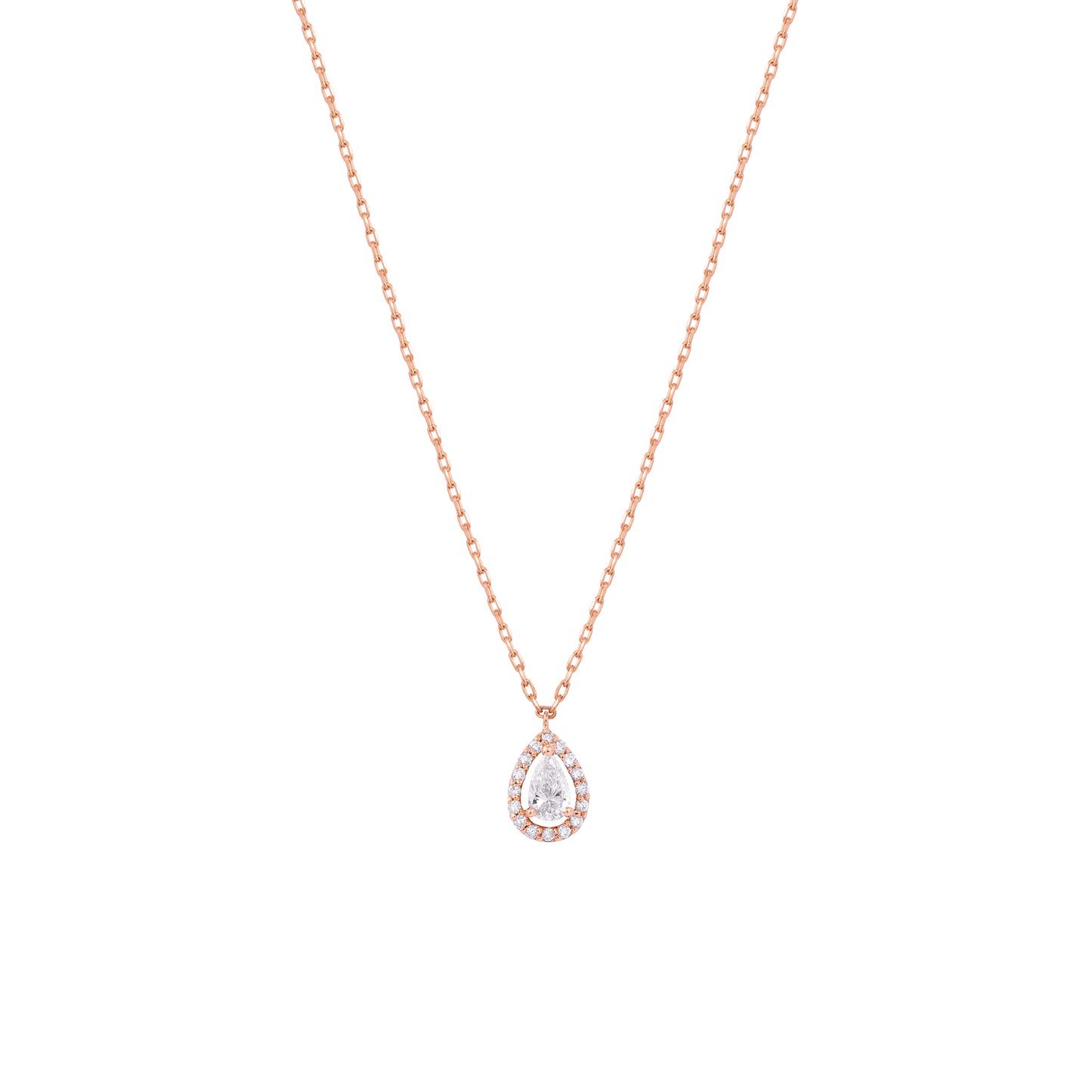 Pear Pave Diamond Necklace