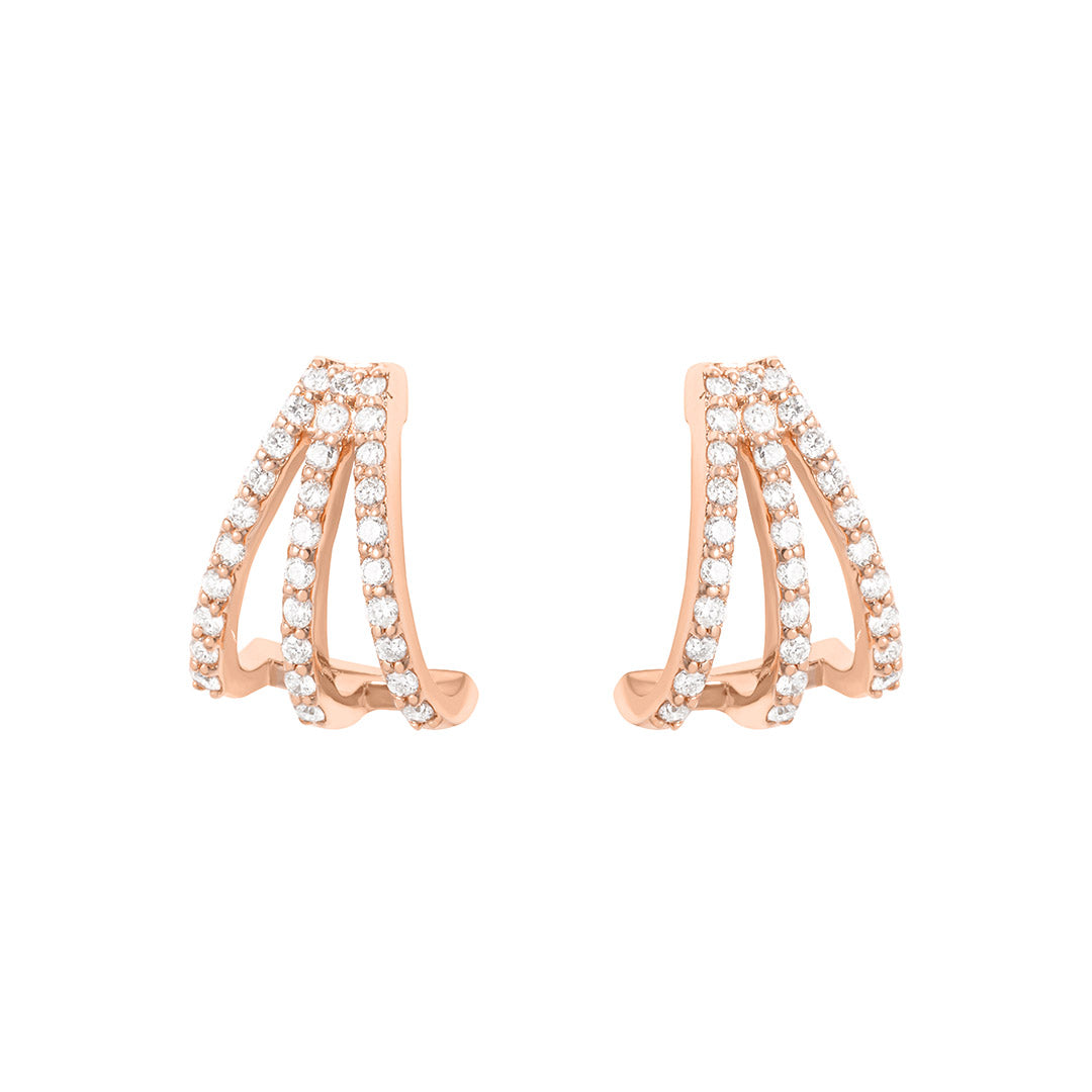 Triple Threat Diamond Earrings
