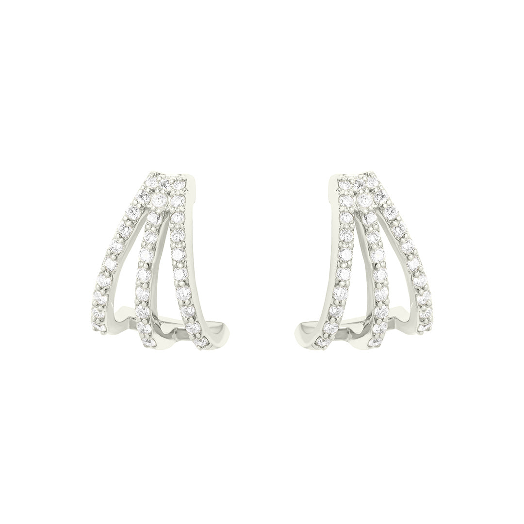 Triple Threat Diamond Earrings