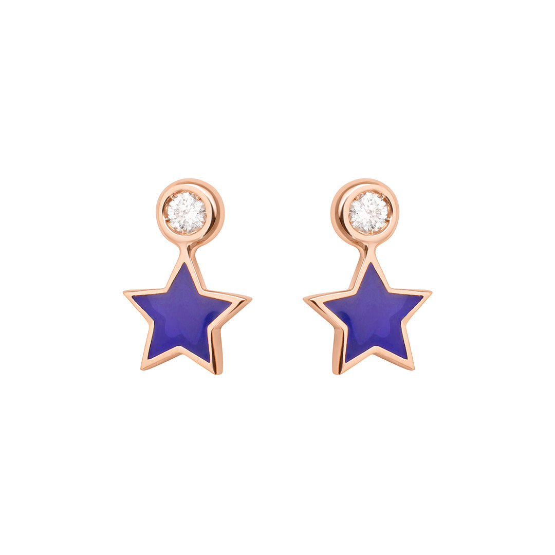 Violet Star Earrings
