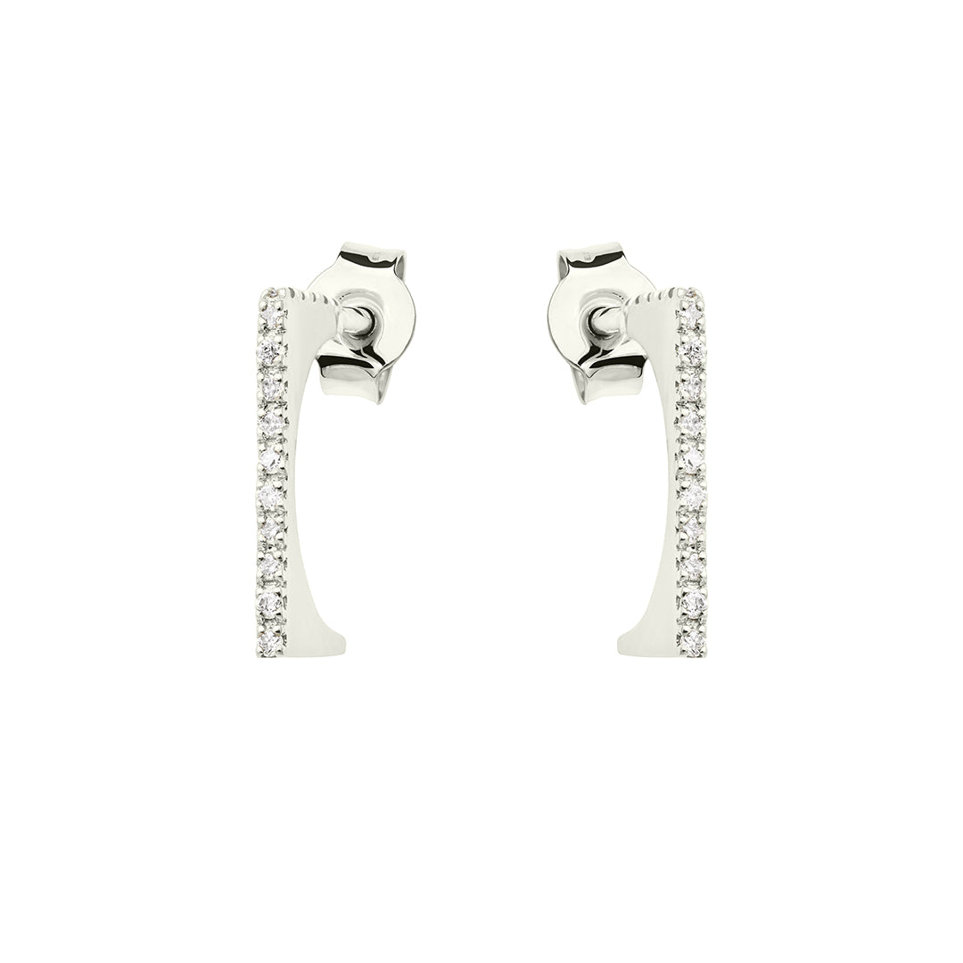 Diamond Curve Earrings
