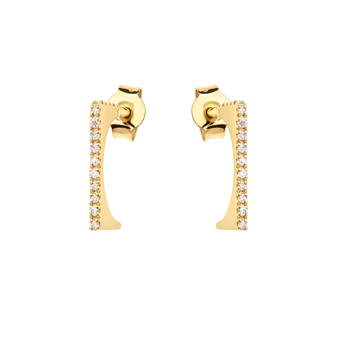 Diamond Curve Earrings