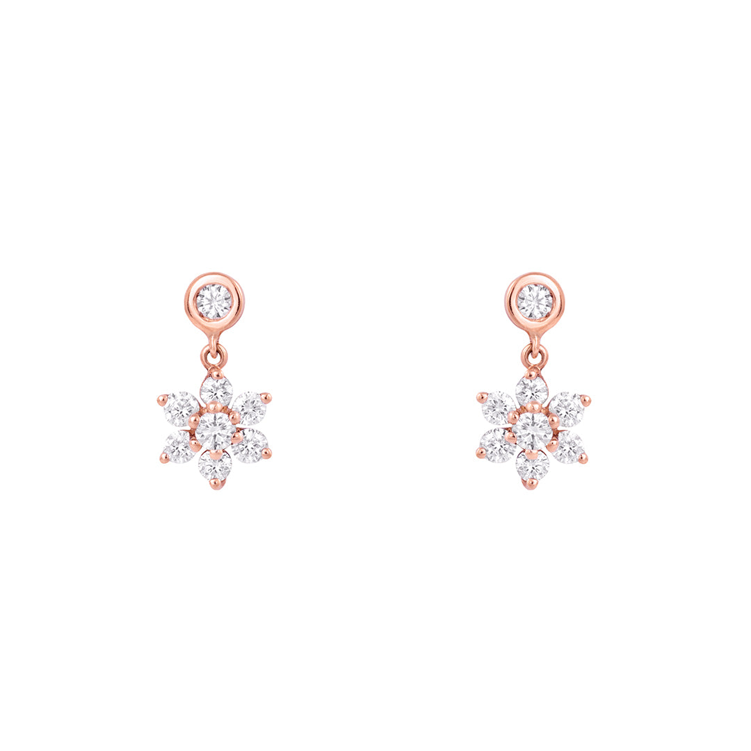 Snowflake Drop Studs