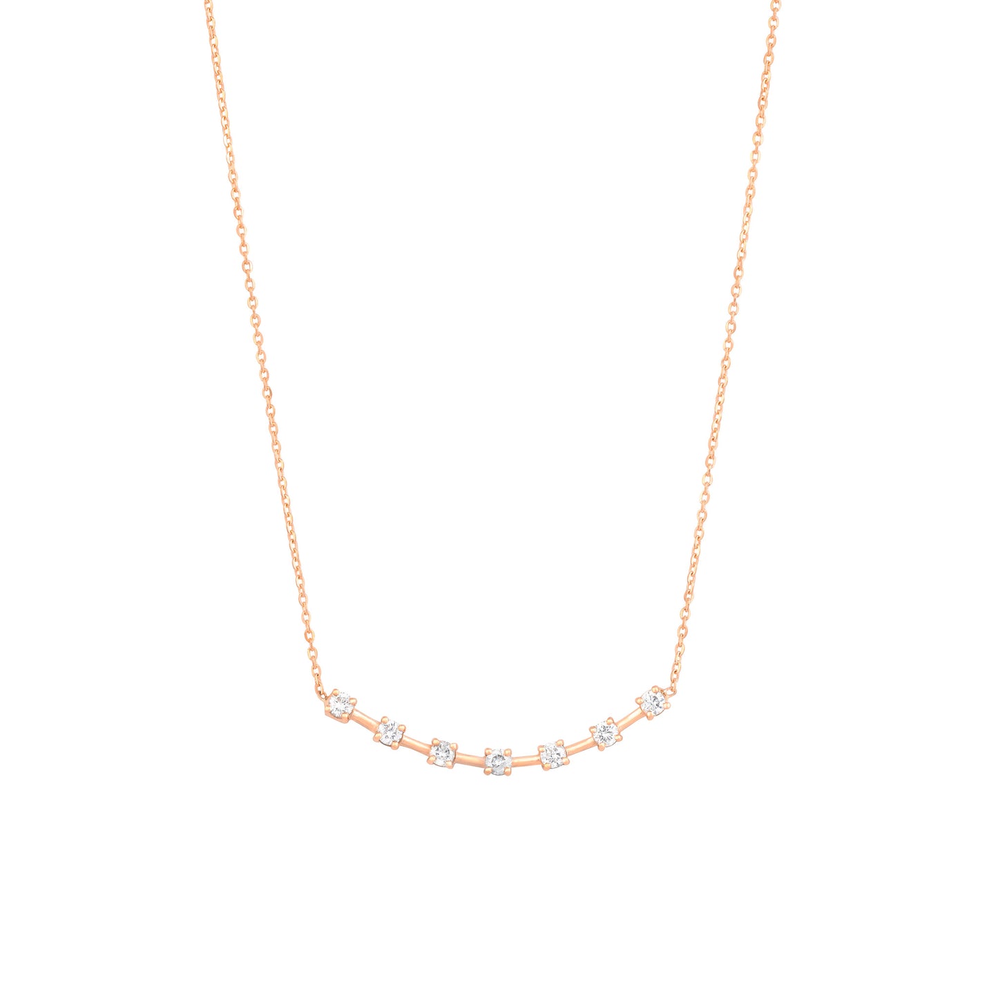 Alex's Diamond Necklace in 18K Rose Gold with Diamonds