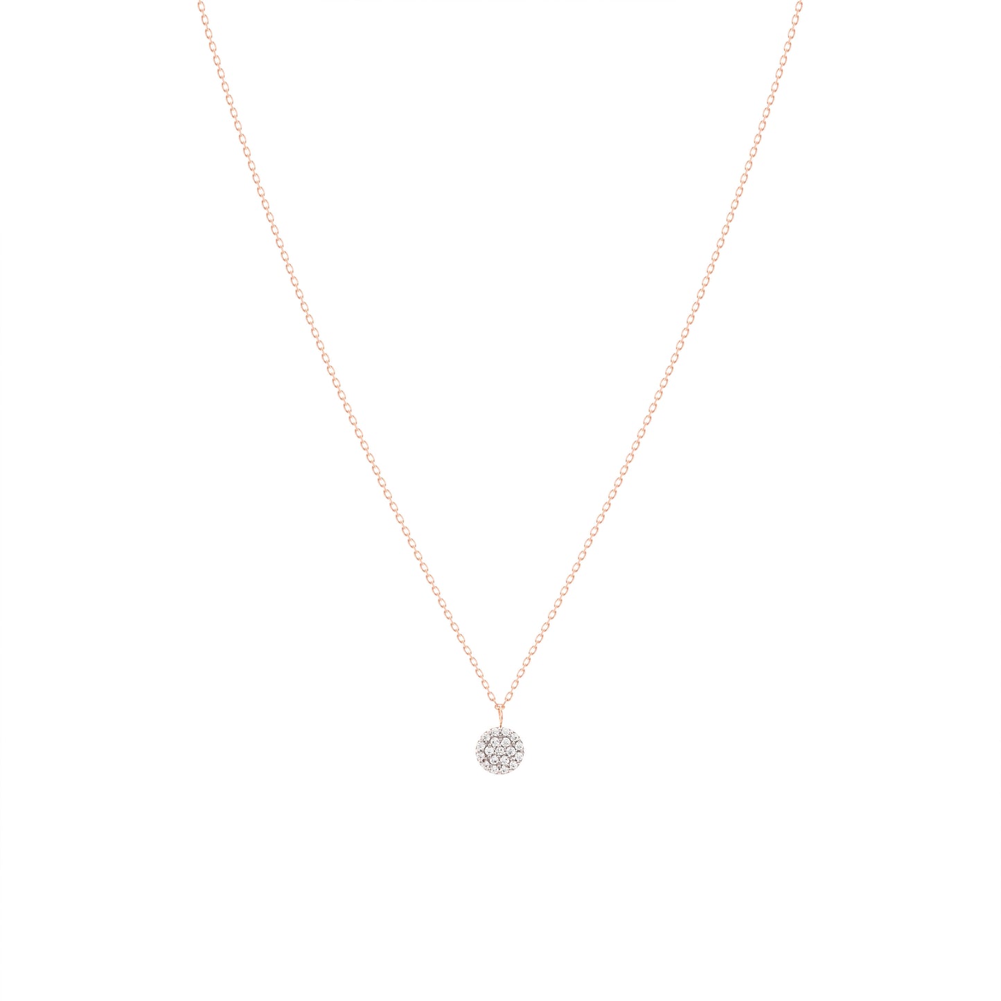 Diamond Necklace in 18k rose gold