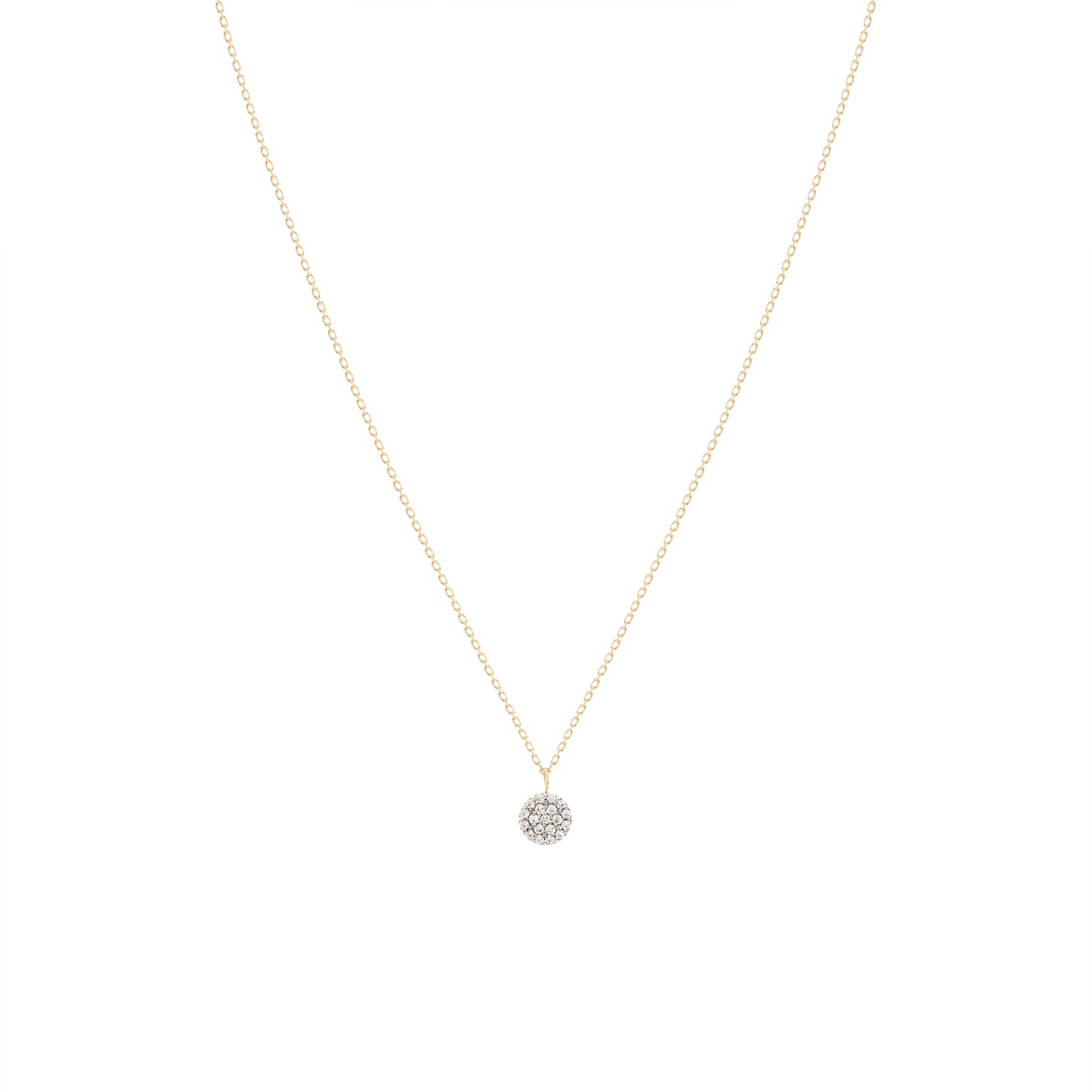 Diamond Necklace in 18k yellow gold