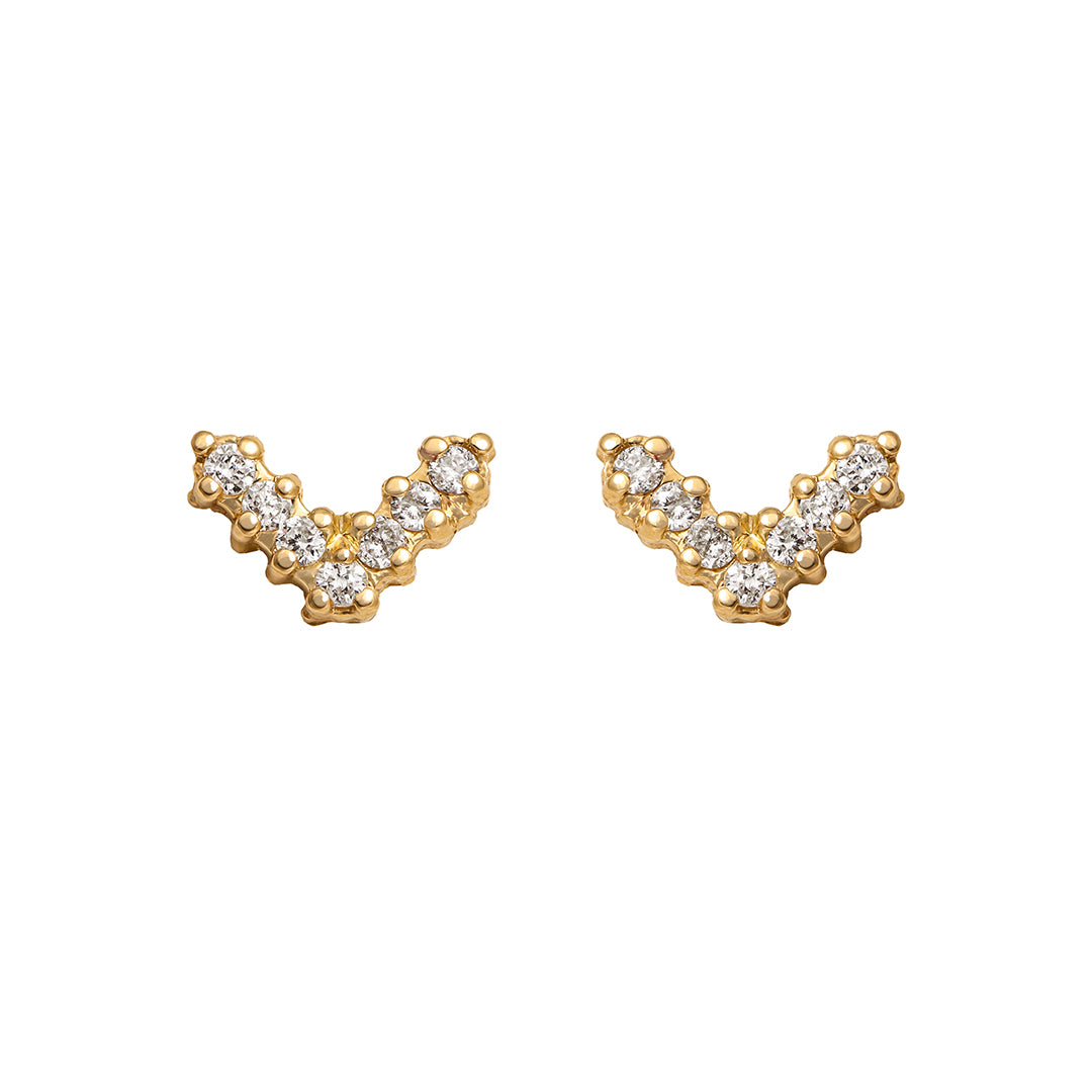 Mini V Pave Studs