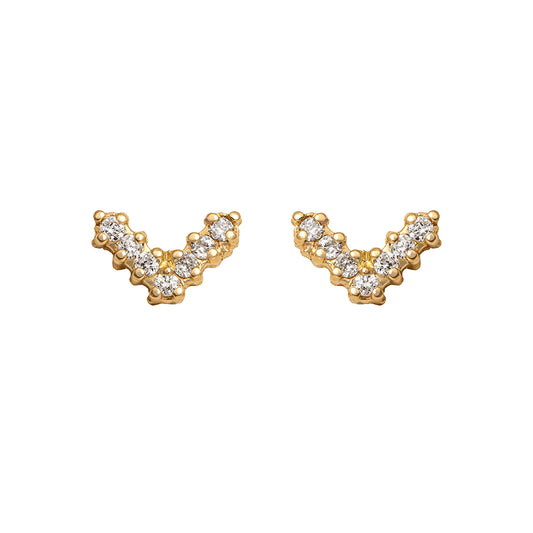 Mini V Pave Studs