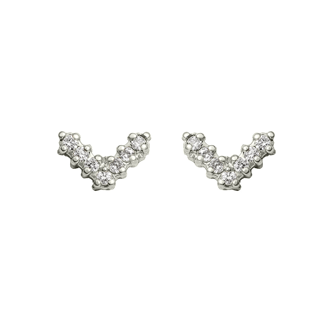 Mini V Pave Studs