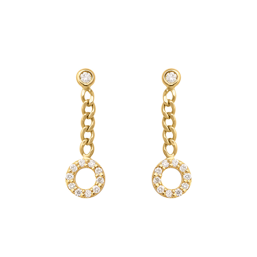 Circle Dot Chain Reaction Earrings