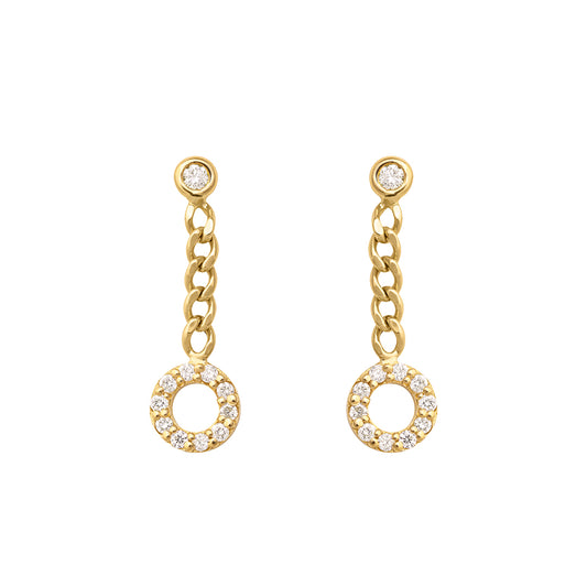 Circle Dot Chain Reaction Earrings