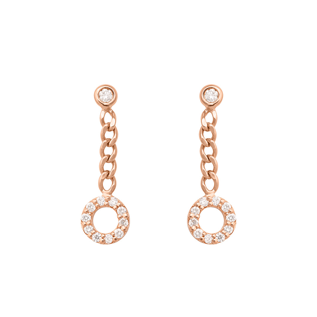 Circle Dot Chain Reaction Earrings