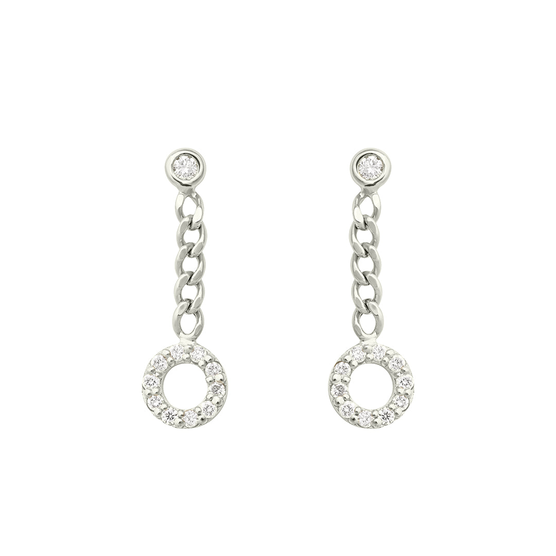 Circle Dot Chain Reaction Earrings