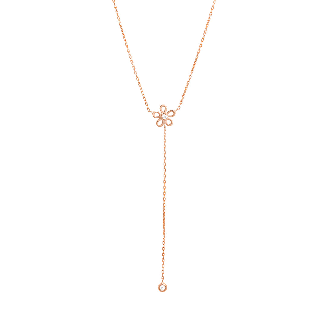 Golden Daisy Lariat Necklace