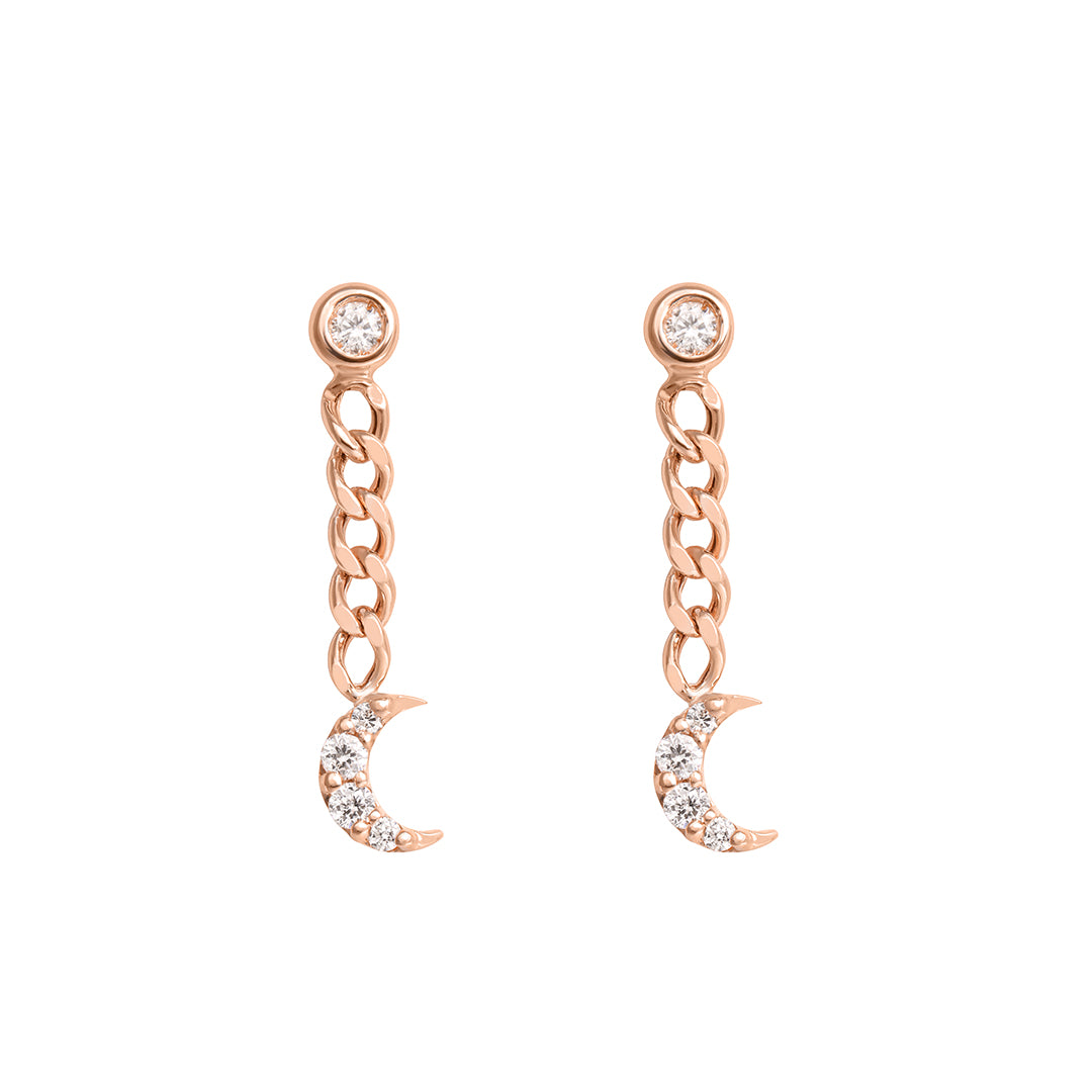 Lunar Dot Chain Reaction Earrings