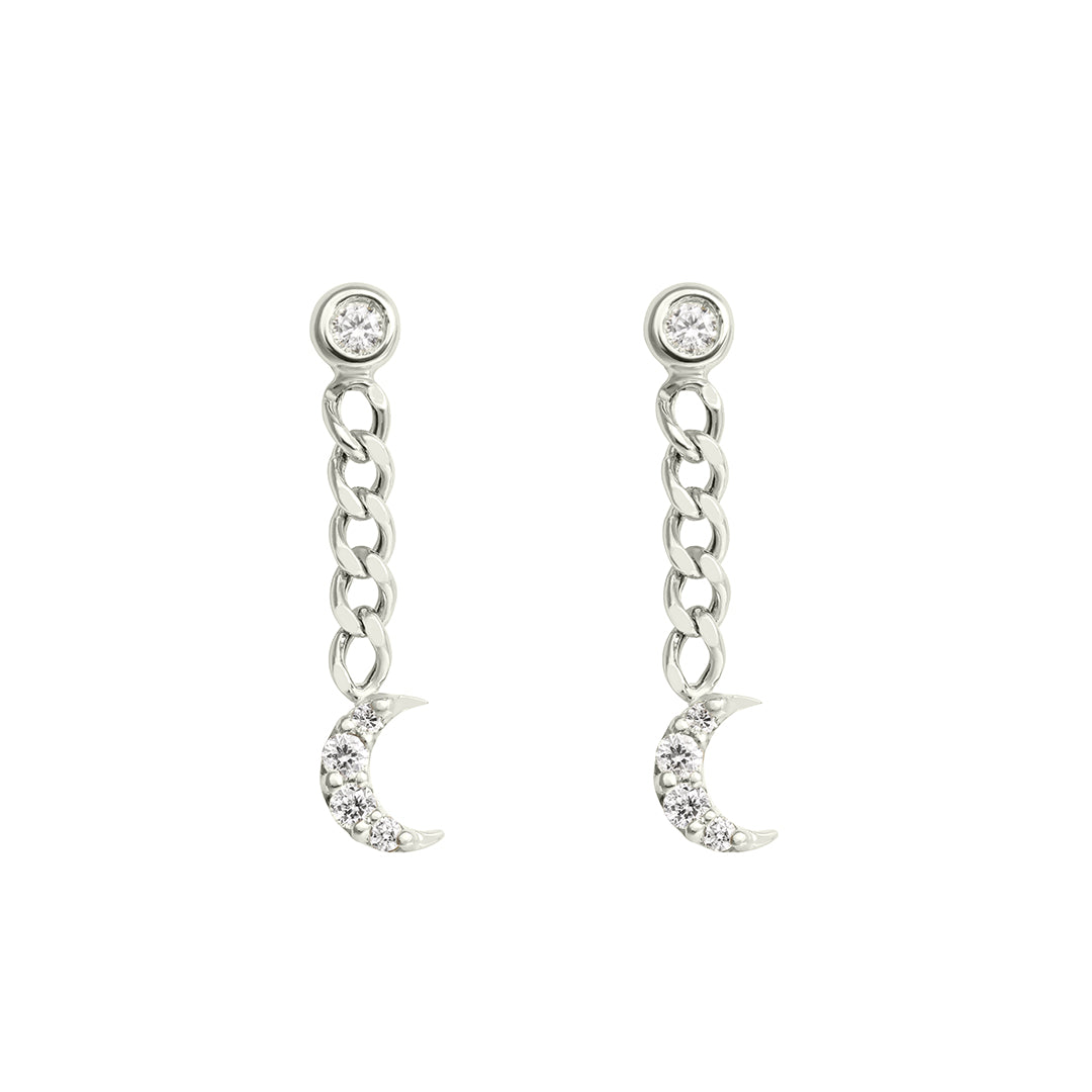 Lunar Dot Chain Reaction Earrings