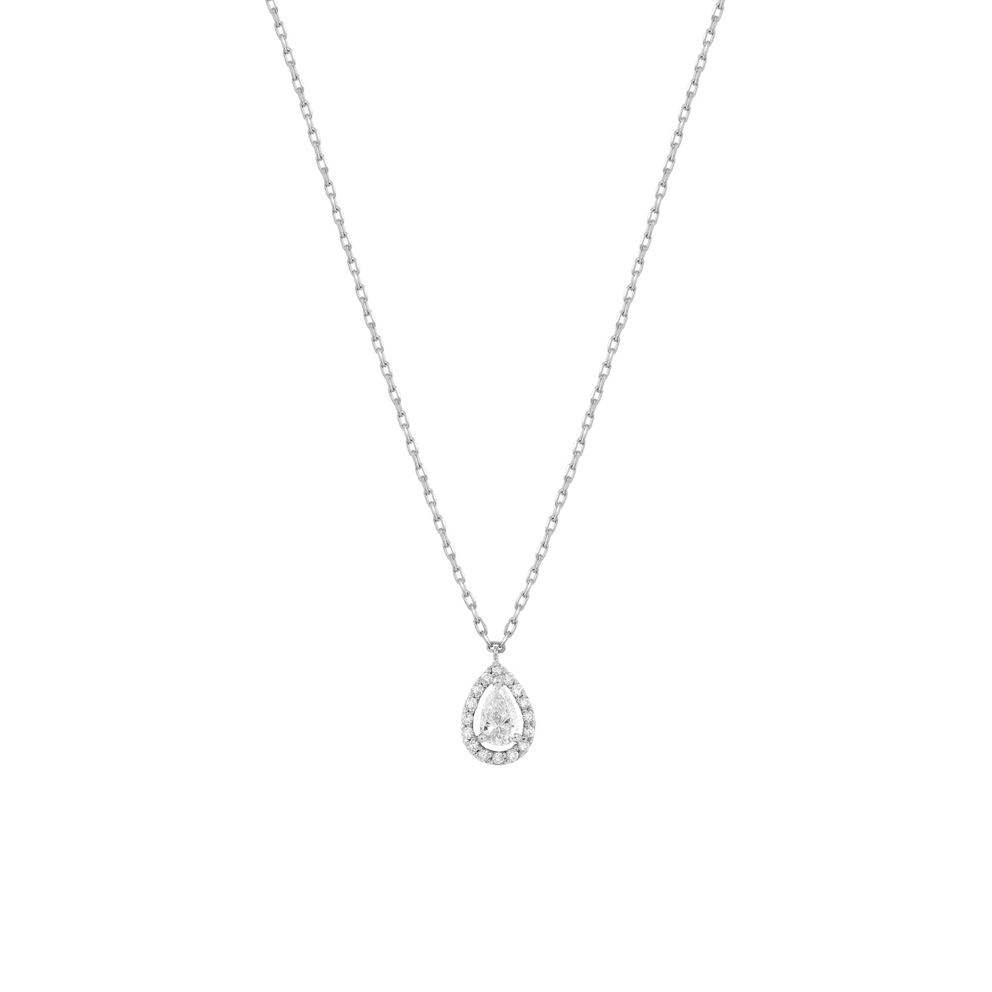 Pear Pave Diamond Necklace