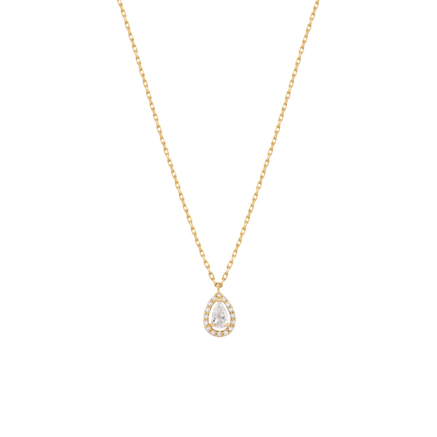 Pear Pave Diamond Necklace
