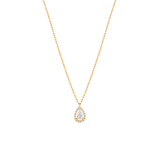 Pear Pave Diamond Necklace
