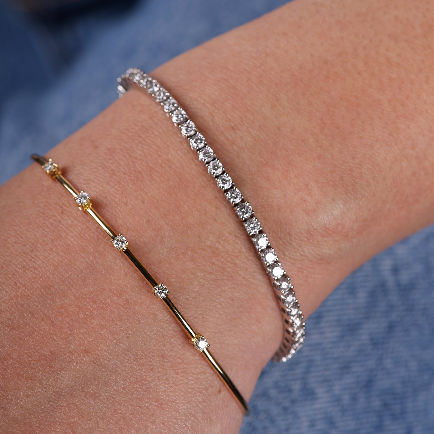 Sparks Fly Diamond Bangle