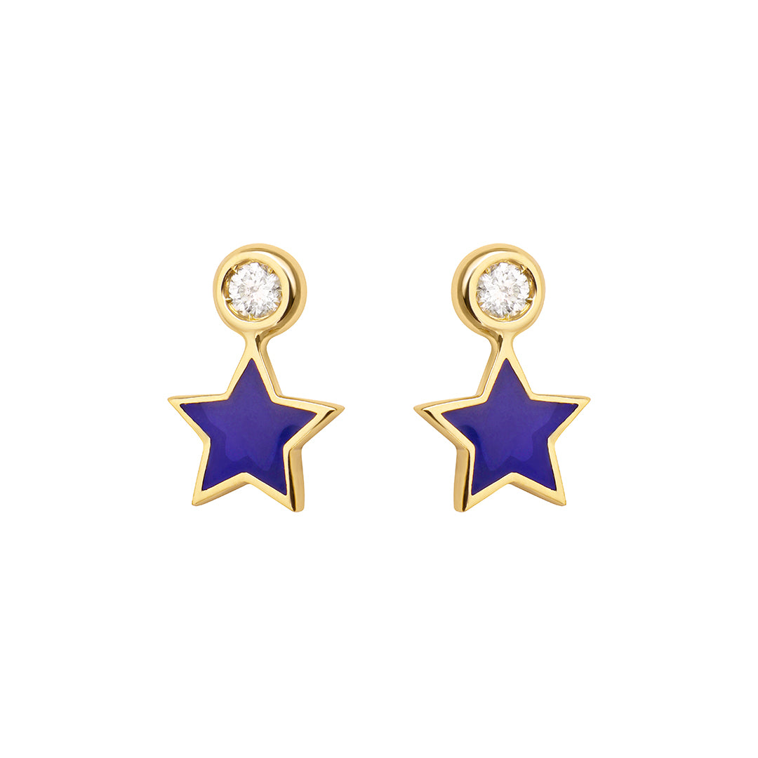 Violet Star Earrings