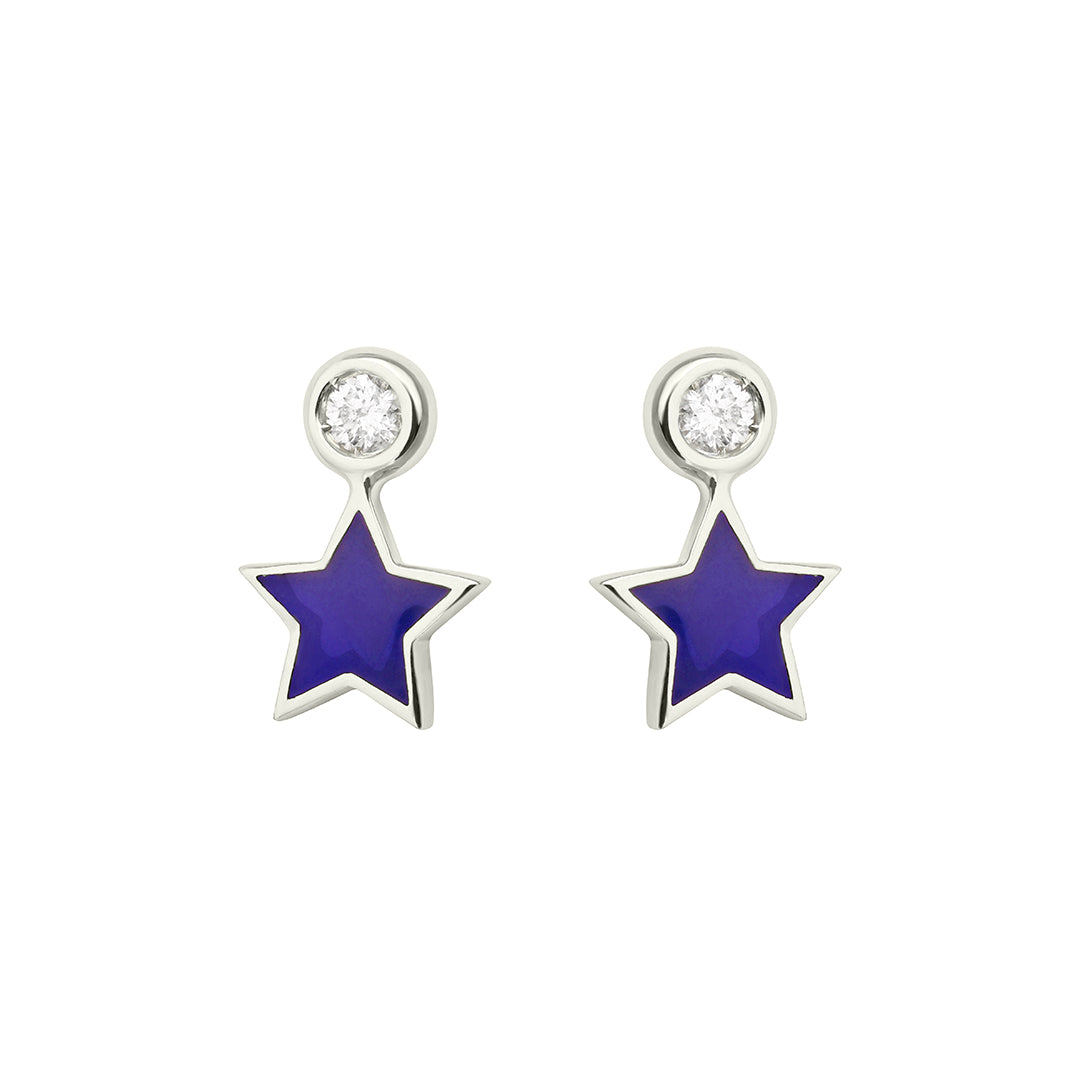 Violet Star Earrings