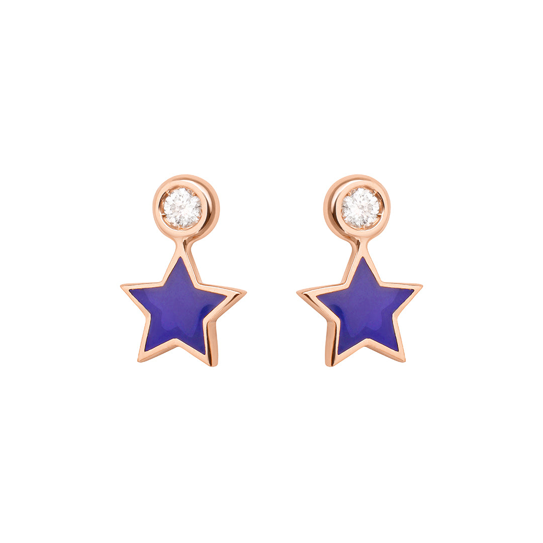 Violet Star Earrings