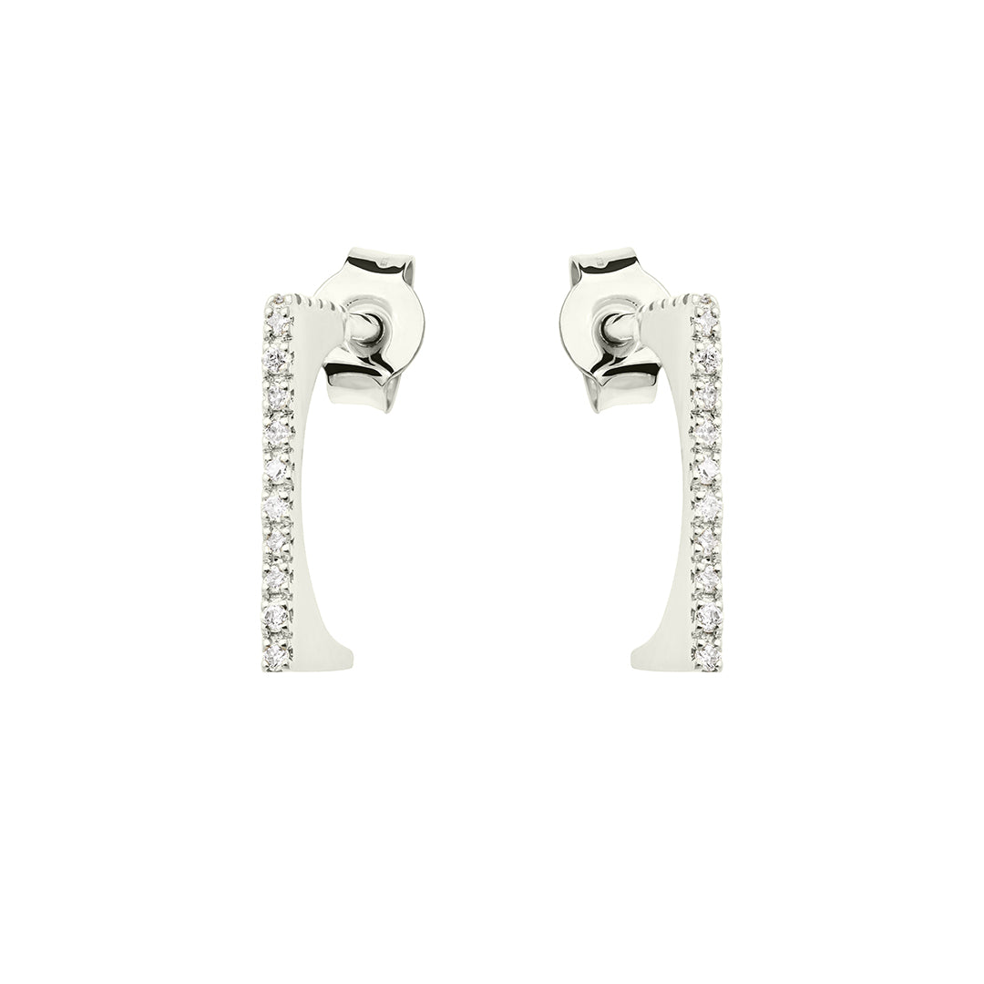 Diamond Curve Earrings