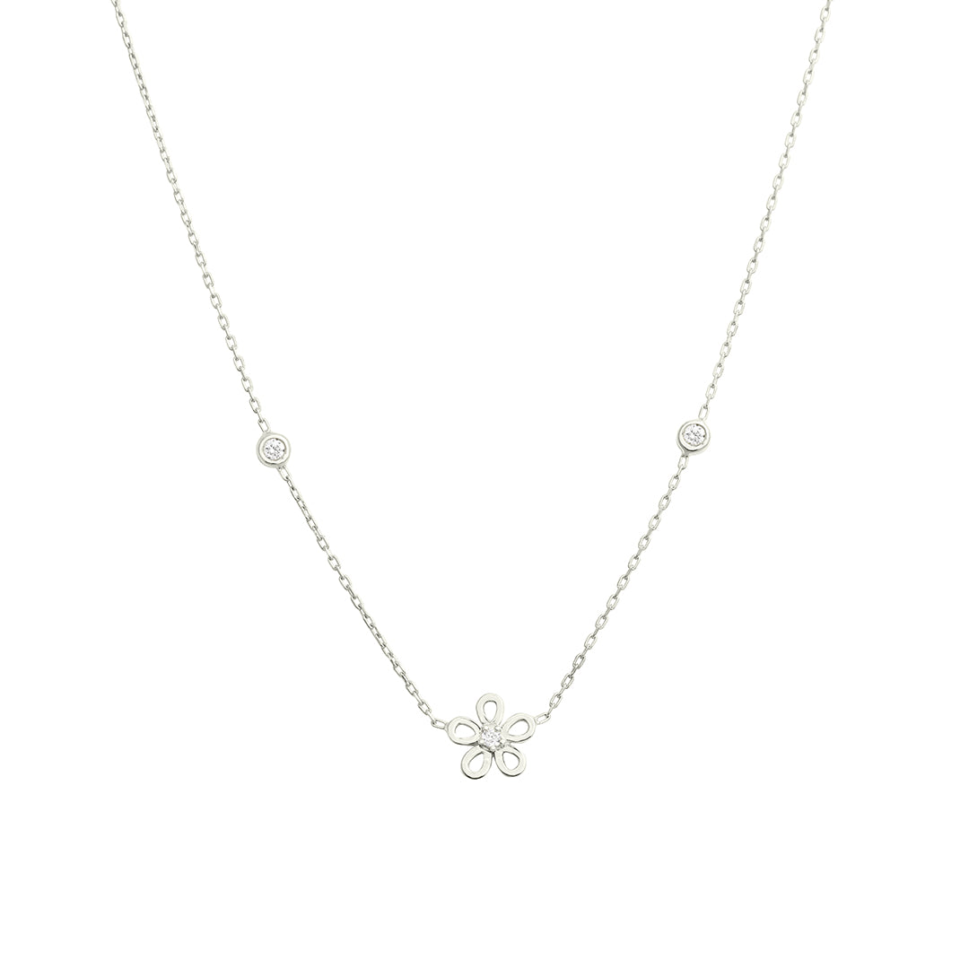 Golden Daisy Diamond Necklace