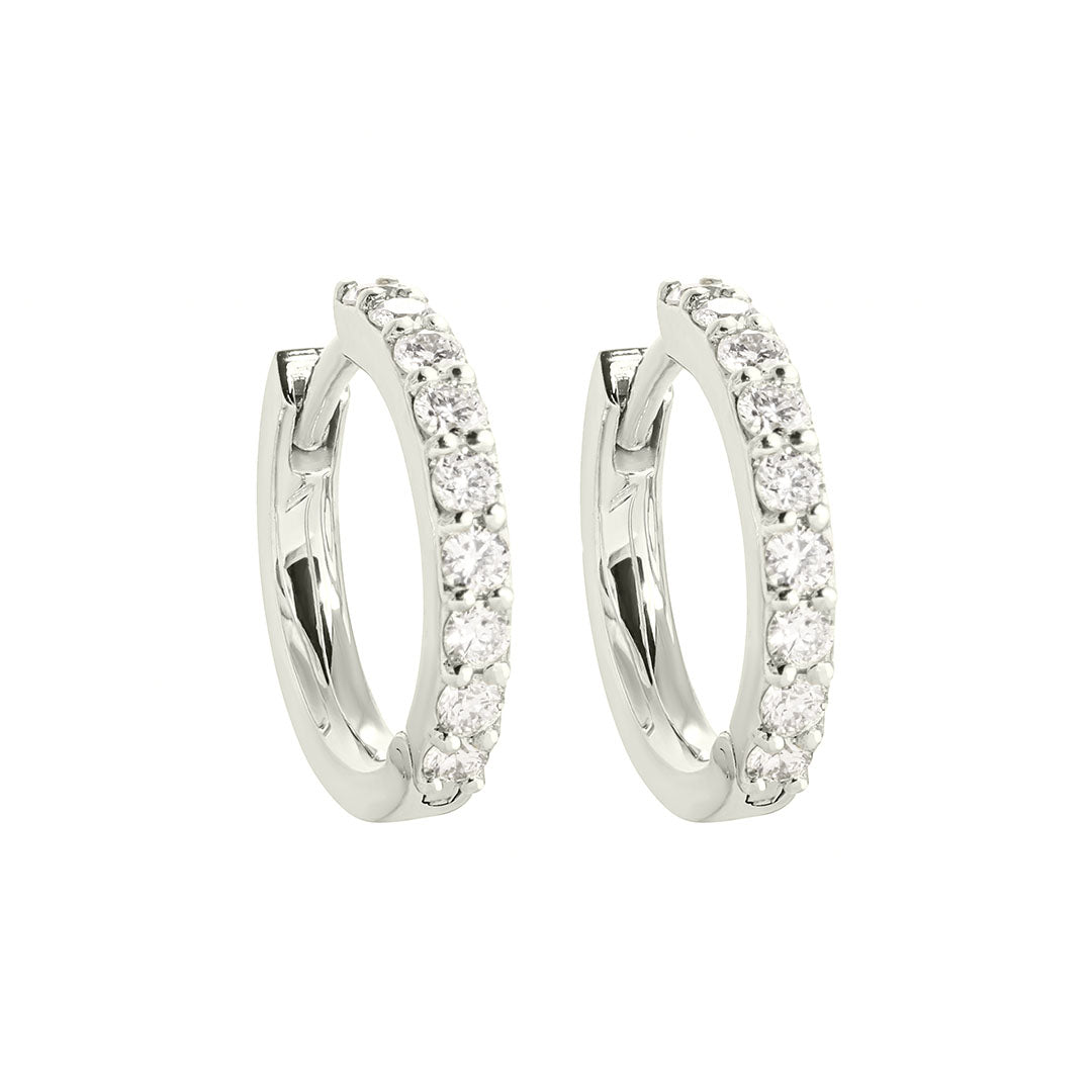 Venti Diamond Huggie Earrings