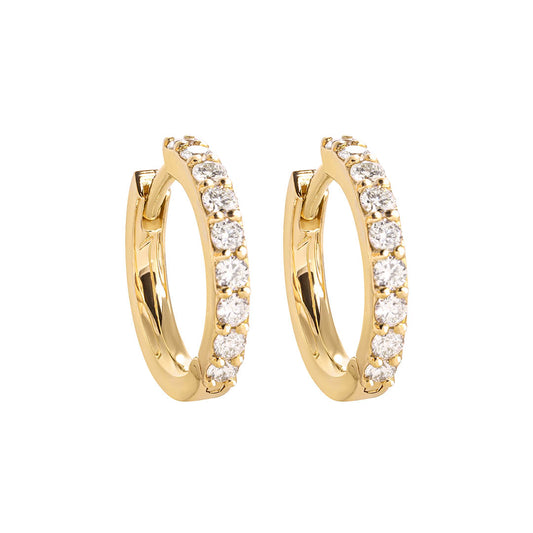 Venti Diamond Huggie Earrings