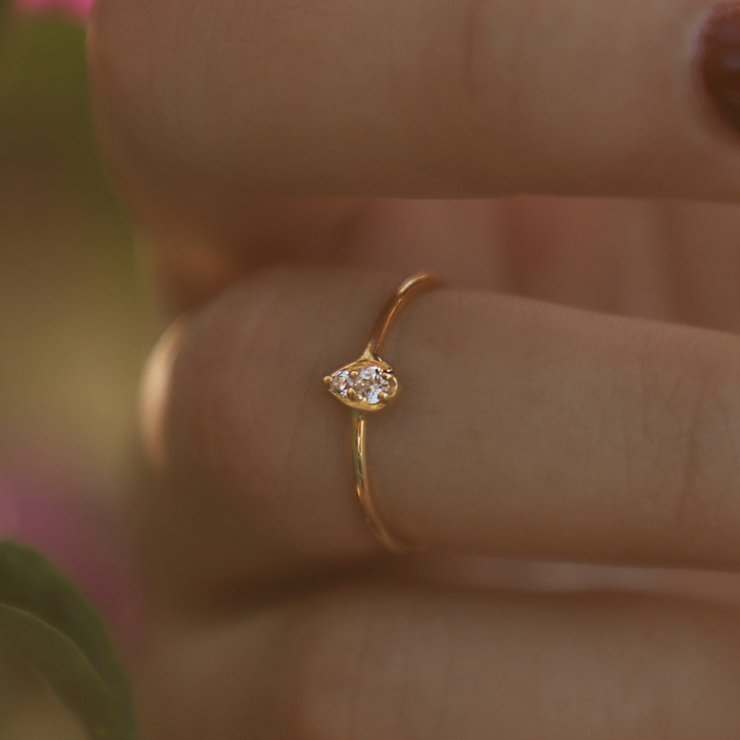 Pear Diamond Ring