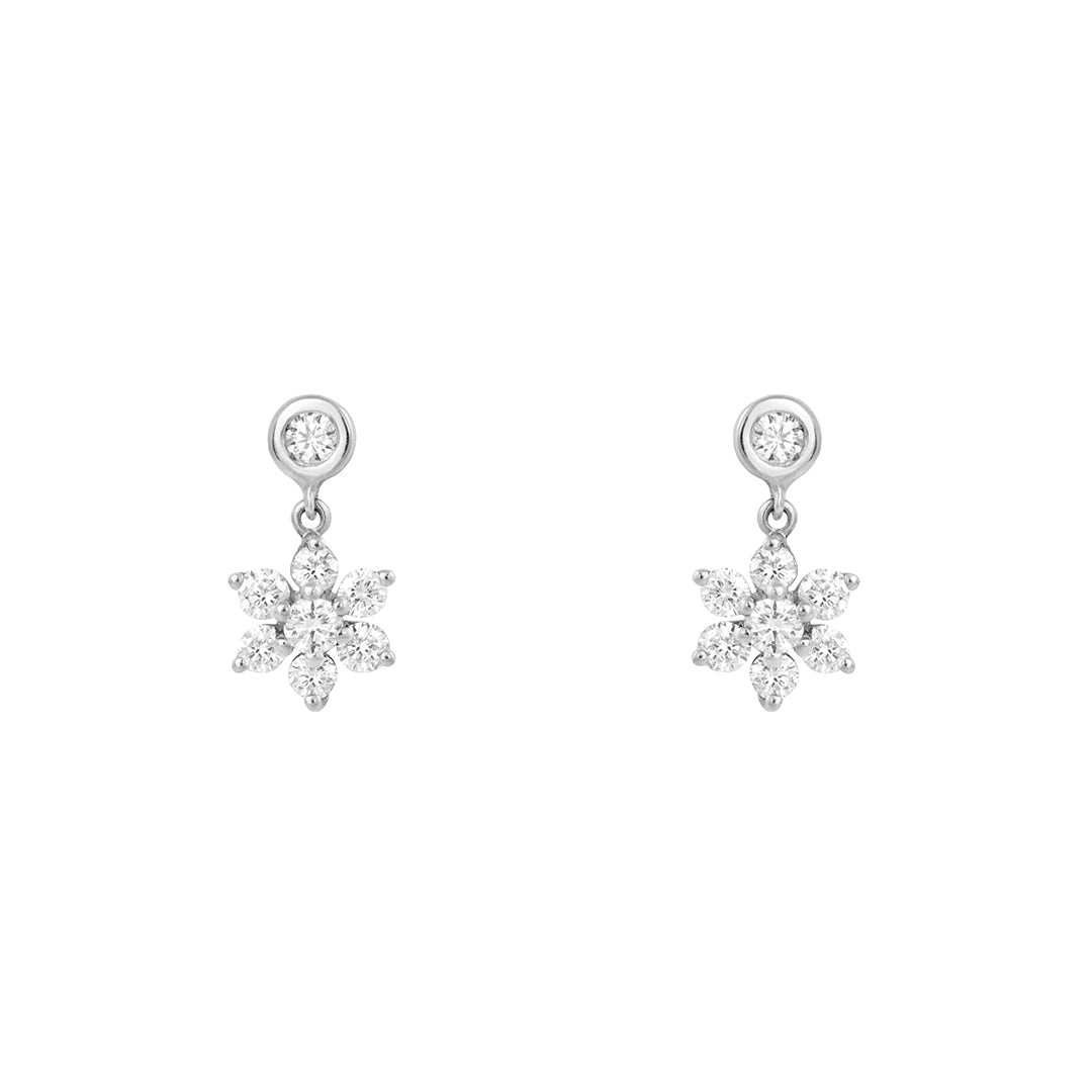 Snowflake Drop Studs