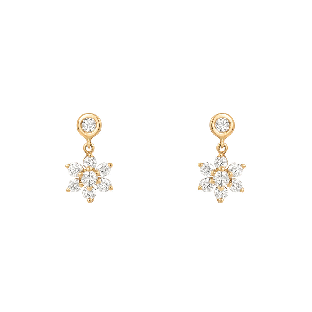 Snowflake Drop Studs