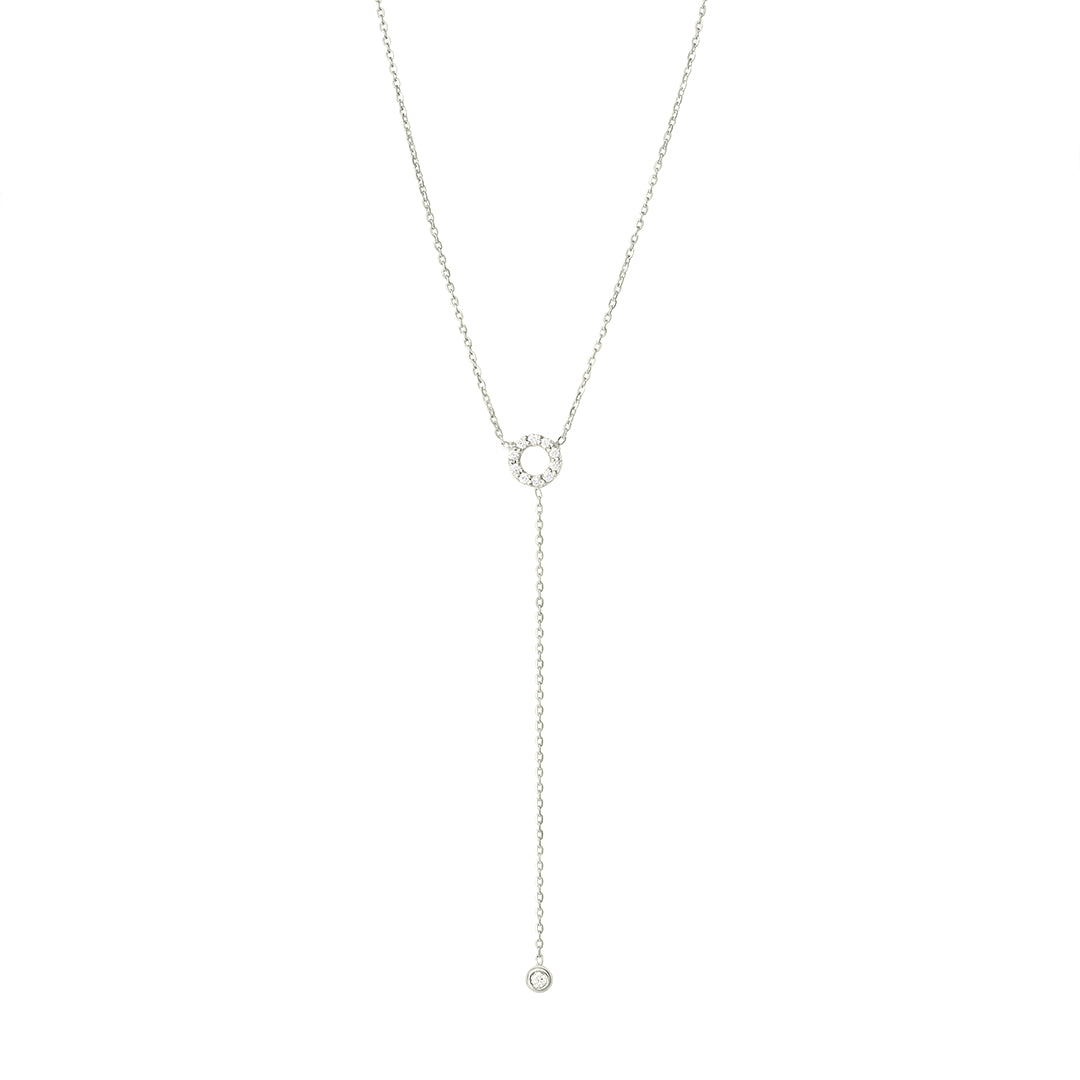 Open Circle Lariat Necklace