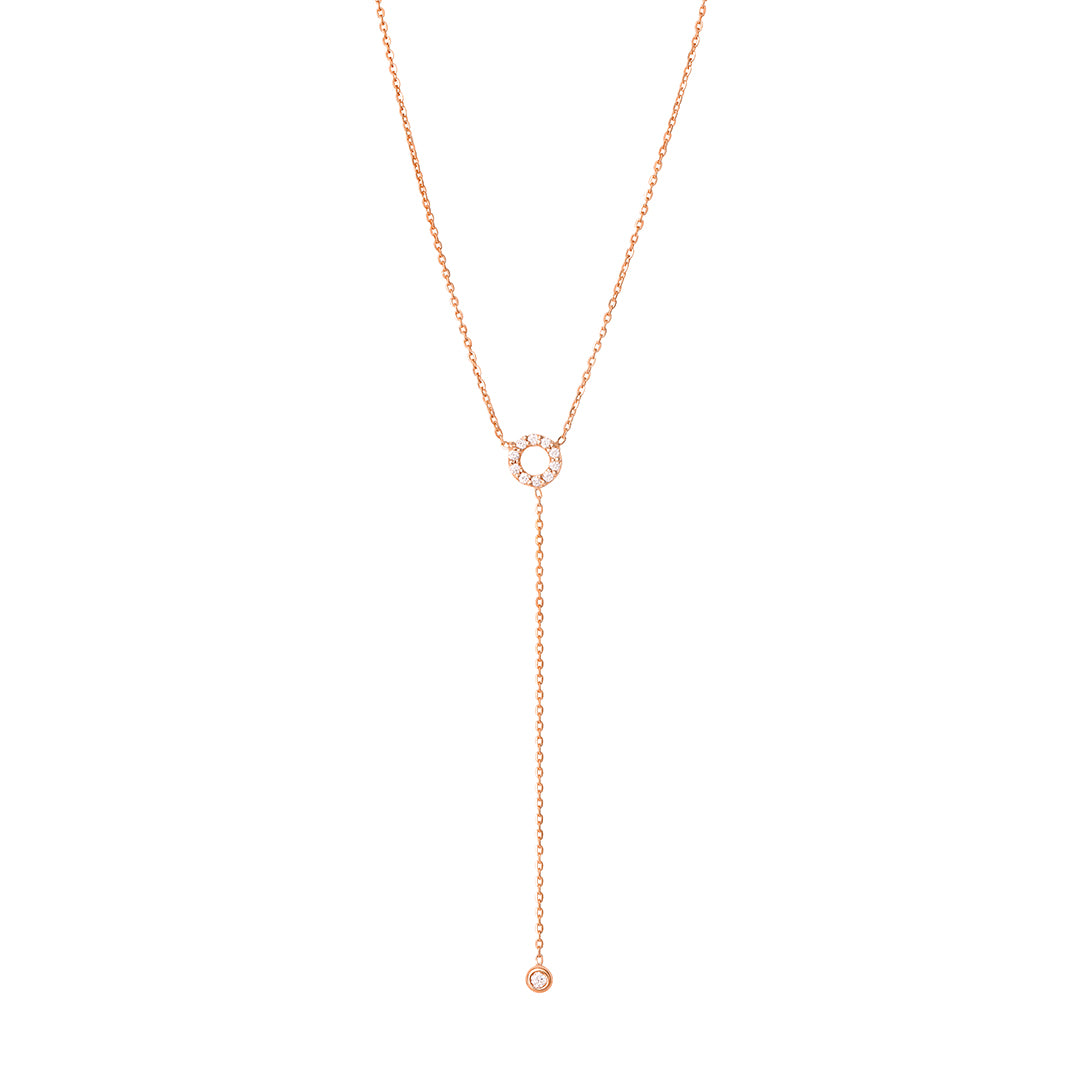 Open Circle Lariat Necklace