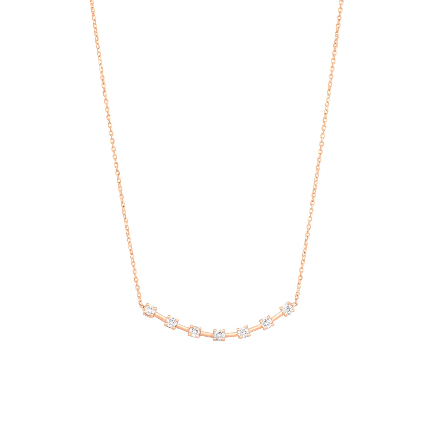 Alex's Diamond Necklace in 18K Rose Gold with Diamonds