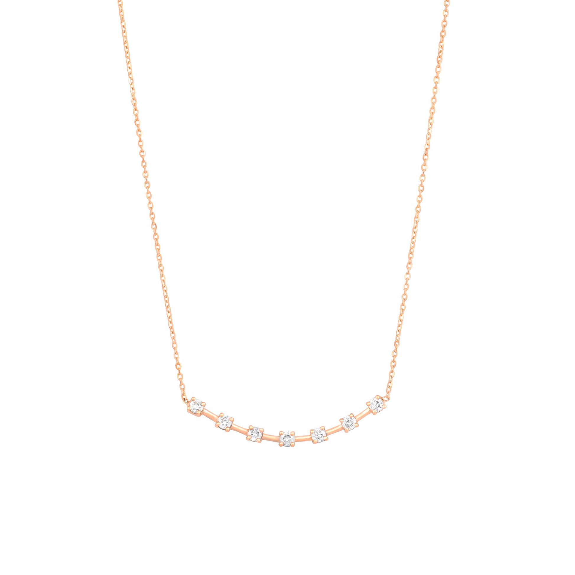 Alex's Diamond Necklace in 18K Rose Gold with Diamonds