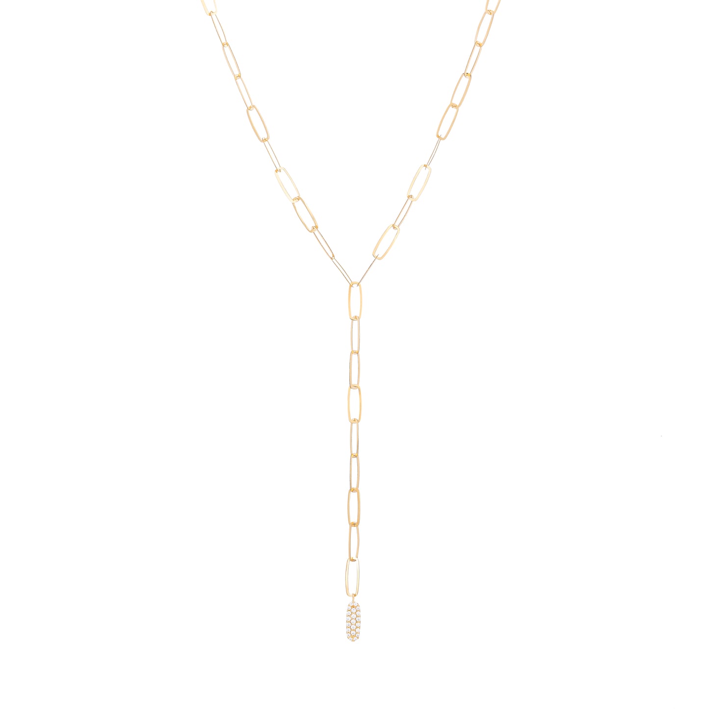 Boyfriend Necklace in 18k Yellow Gold With Diamonds