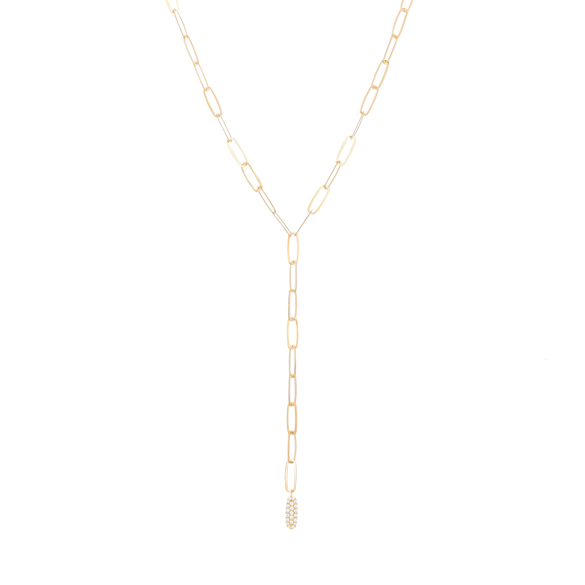 Boyfriend Necklace in 18k Yellow Gold With Diamonds