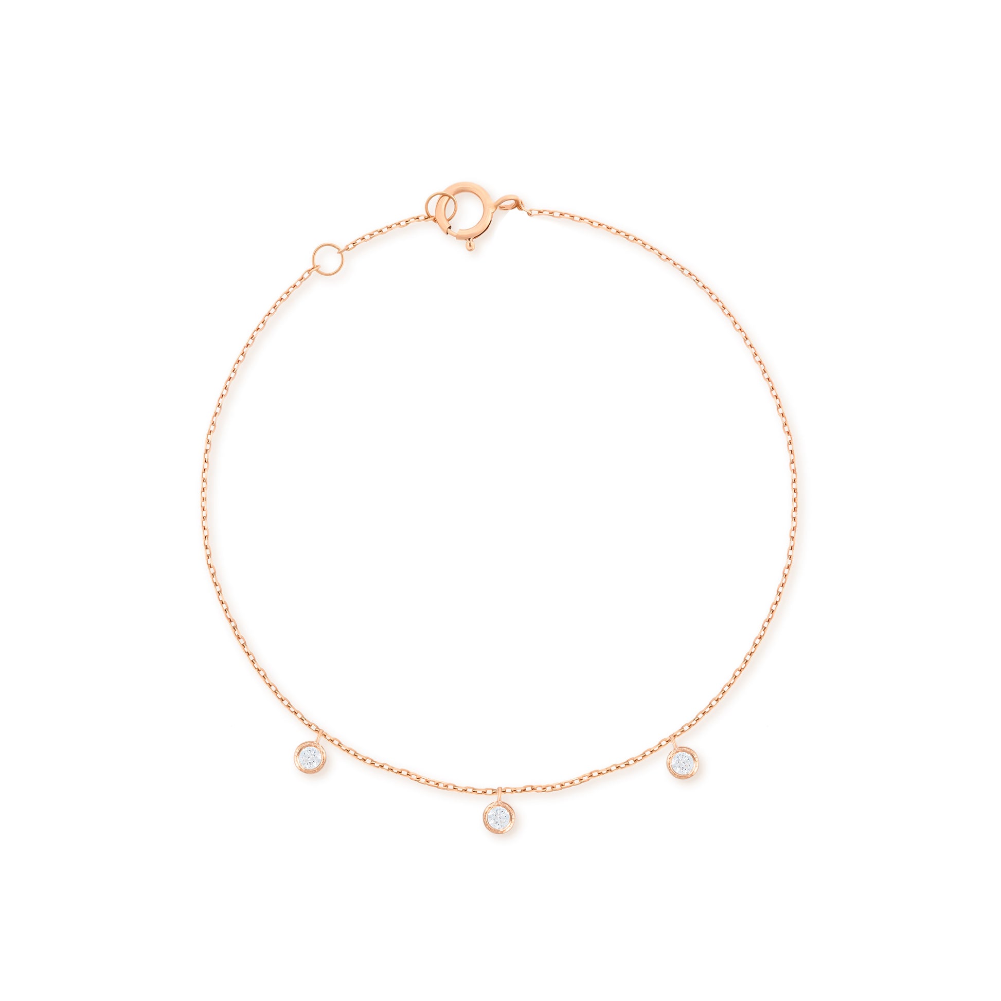 Dangling Diamond Dot in 18K Rose Gold Fine Jewelry