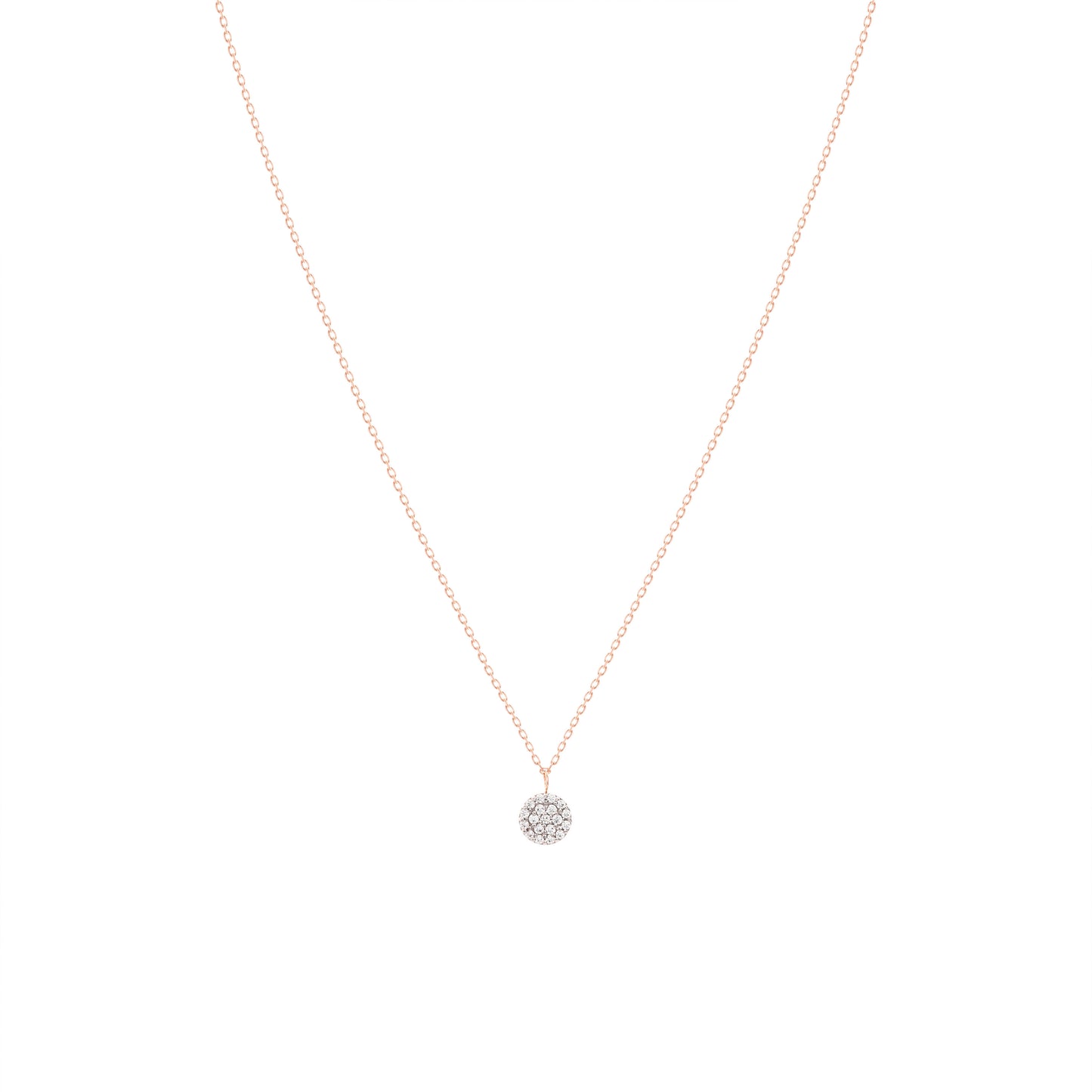 Diamond Necklace in 18k rose gold