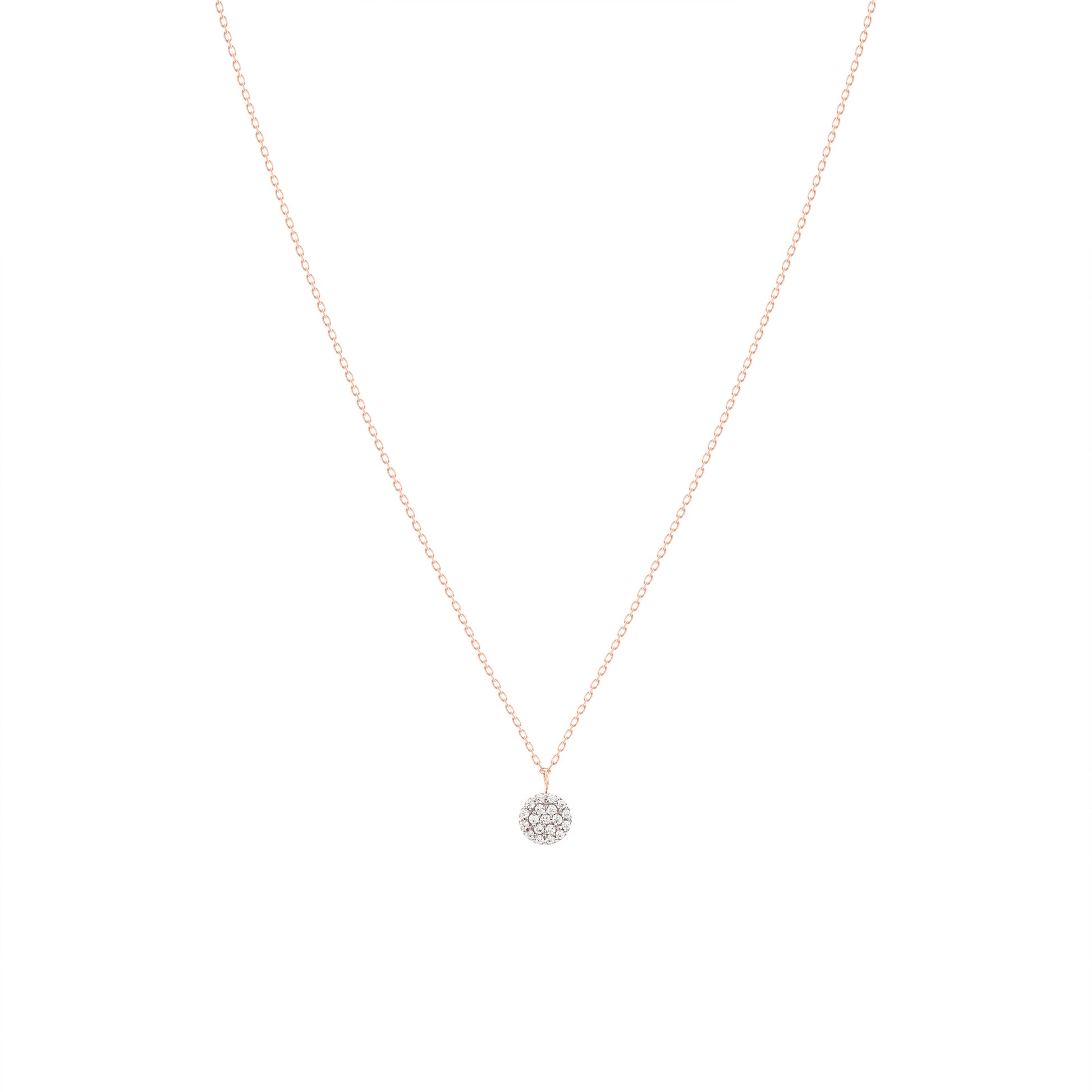 Diamond Necklace in 18k rose gold