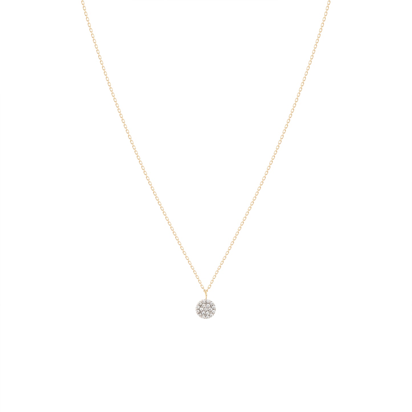 Diamond Necklace in 18k yellow gold