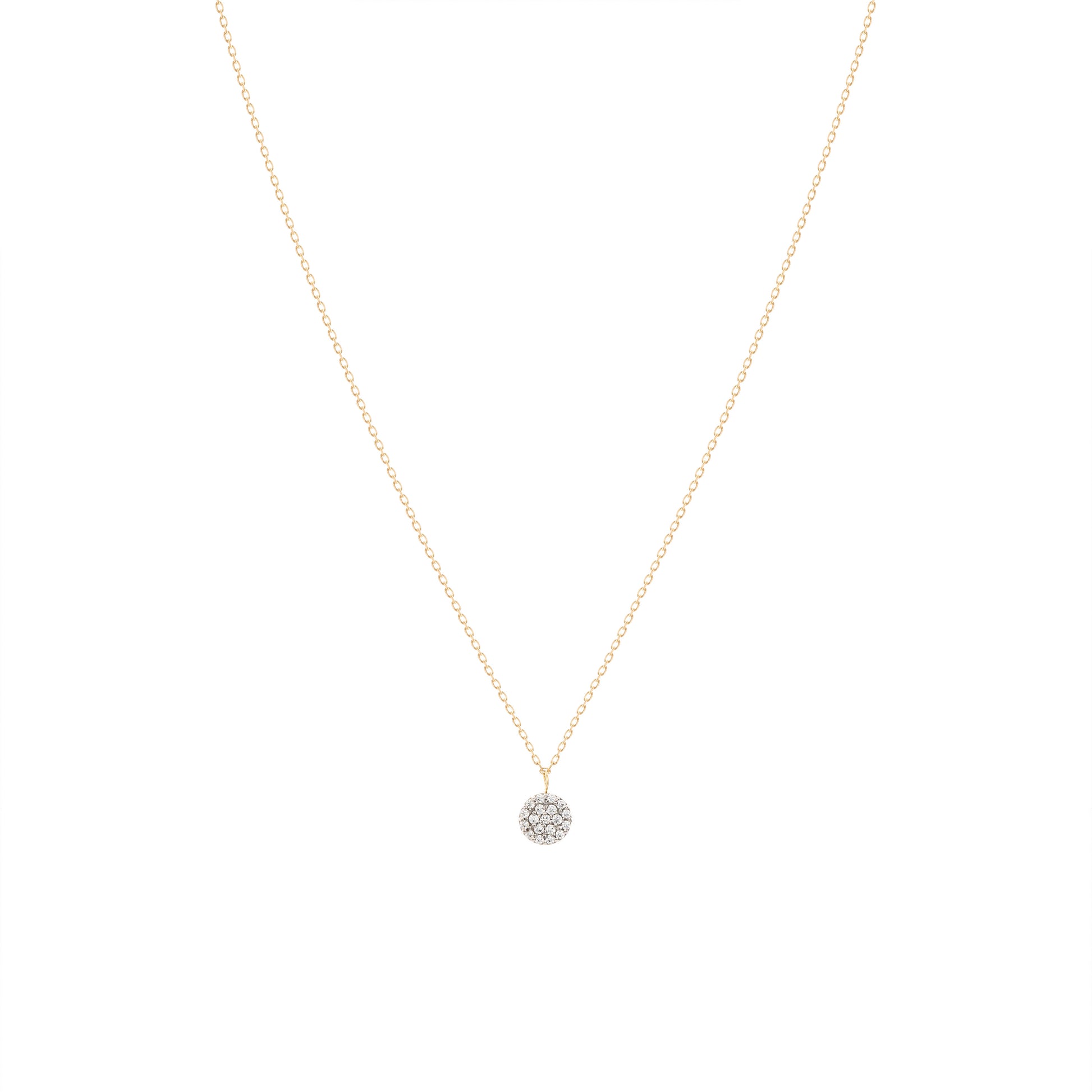 Diamond Necklace in 18k yellow gold