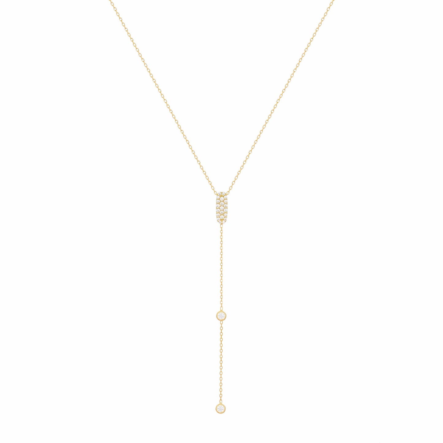 Diamond Necklace with Diamonds Yellow Gold Long Necklace 