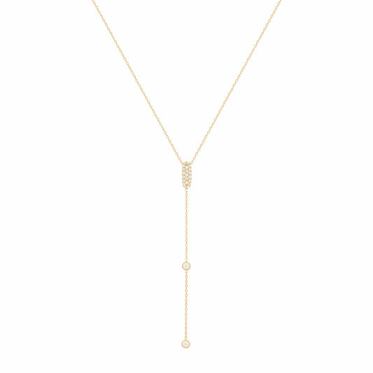 Diamond Necklace with Diamonds Yellow Gold Long Necklace 