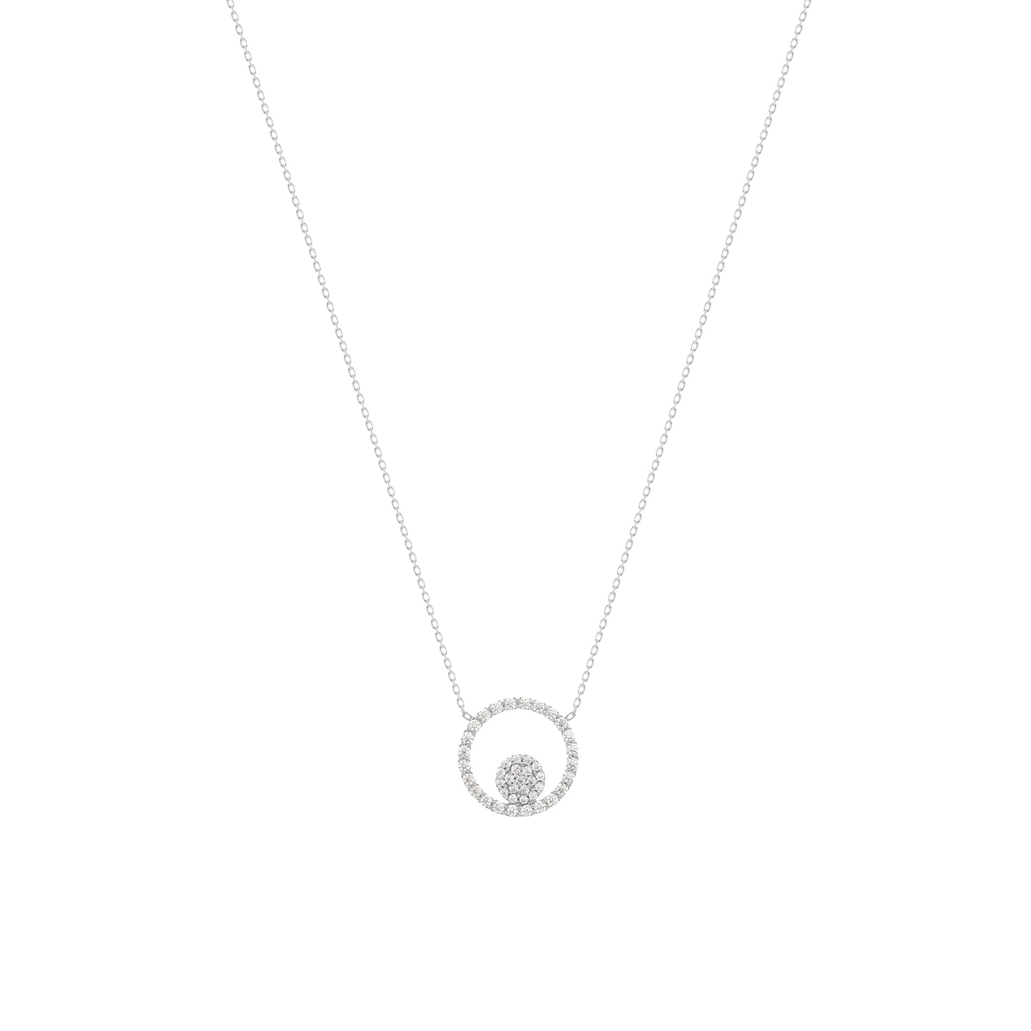 Diamond Necklace in 18k white gold