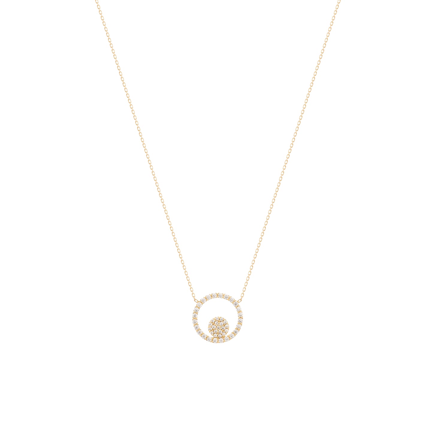 Diamond Necklace in 18k yellow gold